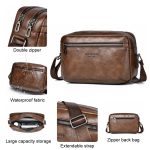WEIXIER D523 Herren Umhängetasche mit großem Fassungsvermögen, einzelne Schultertasche, lässige Messenger-Handtasche aus PU – Bild 6