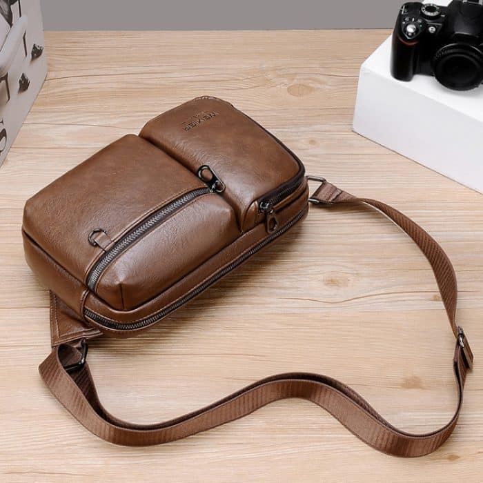 WEIXIER D401 Herren Umhängetasche mit großem Fassungsvermögen, einzelne Schultertasche, lässige Messenger-Handtasche aus PU – Bild 2