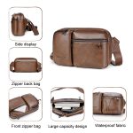 WEIXIER D401 Herren Umhängetasche mit großem Fassungsvermögen, einzelne Schultertasche, lässige Messenger-Handtasche aus PU – Bild 6