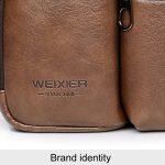 WEIXIER D401 Herren Umhängetasche mit großem Fassungsvermögen, einzelne Schultertasche, lässige Messenger-Handtasche aus PU – Bild 8