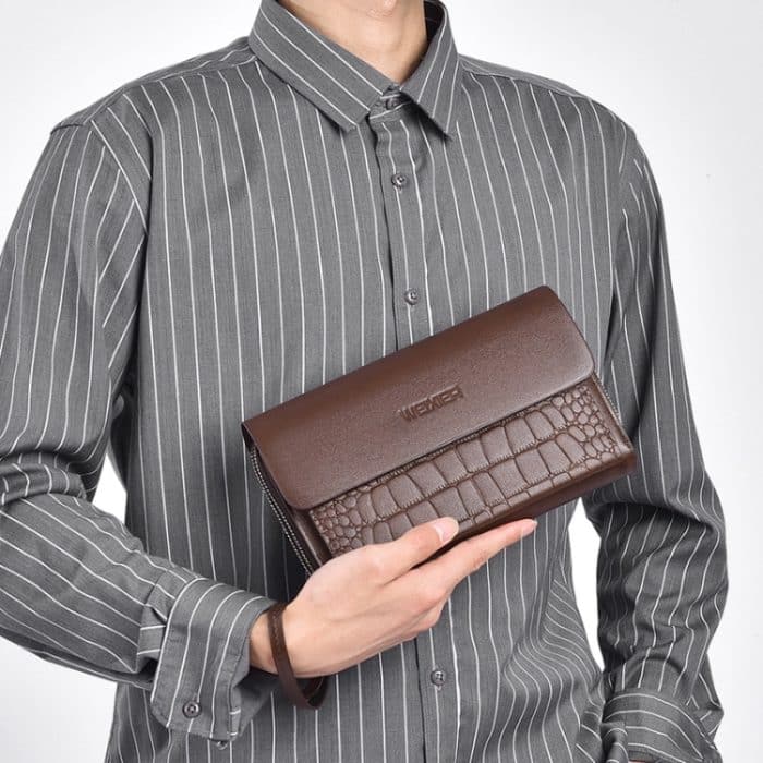 WEIXIER W129 Herren-Clutch mit Magnetschnalle und Diebstahlschutz, große Kapazität, Geldbörse für mehrere Karten – Bild 9