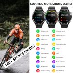 F200 Smart Health Watch EKG Elektrokardiogramm Blutzuckerüberwachung 1,55 Zoll runder Bildschirm, Black Silicone, Black Leather, Black Brown Leather, Black Milan, Black 3-Beads Steel, Black Bamboo, Black Gray Silicone – Bild 3