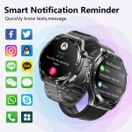 F200 Smart Health Watch EKG Elektrokardiogramm Blutzuckerüberwachung 1,55 Zoll runder Bildschirm, Black Silicone, Black Leather, Black Brown Leather, Black Milan, Black 3-Beads Steel, Black Bamboo, Black Gray Silicone – Bild 4