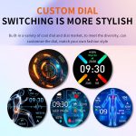 F200 Smart Health Watch EKG Elektrokardiogramm Blutzuckerüberwachung 1,55 Zoll runder Bildschirm, Black Silicone, Black Leather, Black Brown Leather, Black Milan, Black 3-Beads Steel, Black Bamboo, Black Gray Silicone – Bild 10