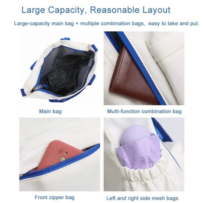 Lässige, vielseitige Umhängetasche in Kontrastfarbe, Umhängetasche, Studentenhandtasche – Bild 6