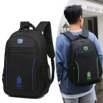 Männer Rucksack Nylon Oxford Knapsack große Kapazität Student Schultasche – Bild 2