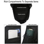 Männer Rucksack Nylon Oxford Knapsack große Kapazität Student Schultasche – Bild 6