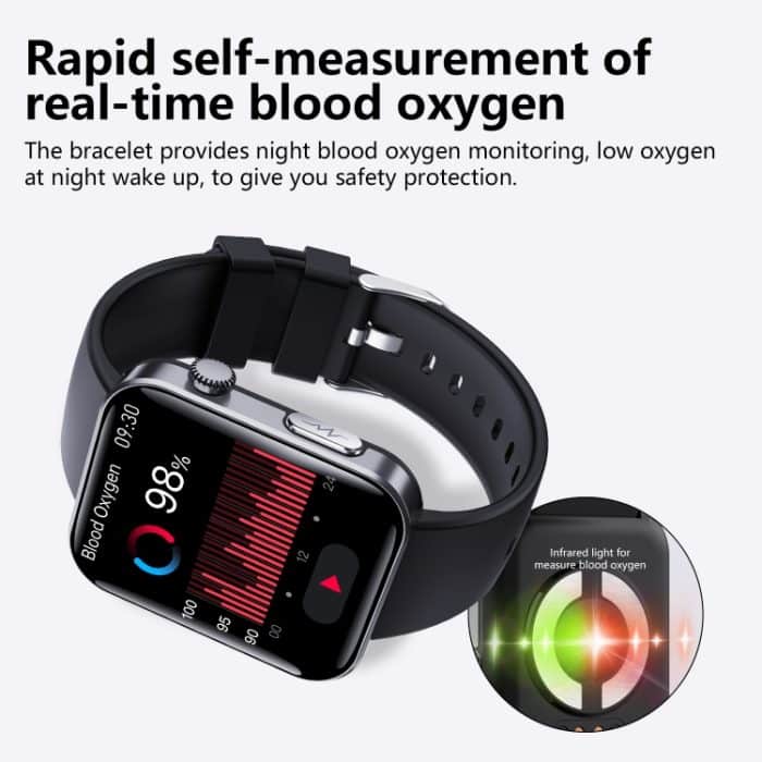 F300 Smart Watch mit 2,1-Zoll-Bildschirm unterstützt Bluetooth-Anrufe/EKG/Blutzusammensetzungsanalyse/über 50 Sportmodi, Black Silicone, Black Pink Silicone, Black Gray Silicone, Black Milan, Black 3-Beads Steel, Black Leather, Black Brown Leather – Bild 9