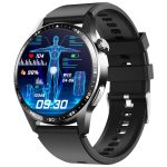 F400 1,55 Zoll Bildschirm Smart Watch unterstützt EKG/Blutsauerstoff/Blutzucker/150+ Sport-Modus, Black Silicone, Black Gray Silicone, Black Leather, Black Brown Leather, Black Milan, Black 3-Beads Steel, Black Bamboo