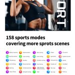 F207 Smart Watch 1,35 Zoll schmaler Bildschirmrand unterstützt Bluetooth-Anrufe / 24-Stunden-Gesundheitsüberwachung / über 150 Sportmodi, Black Silicone, Silver Gray Silicone, Black Milan, Silver Milan, Black 3-Beads Steel, Silver 3-Beads Steel... – Bild 8