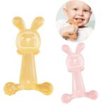 Bunny Baby Beißring BPA FREI Food-Grade Silikon Beißring Infant Zahnen Stick Anti-essen Hand, Nano Color, Pink, Transparent, With Box Nano Color, With Box Pink, With Box Transparent – Bild 2
