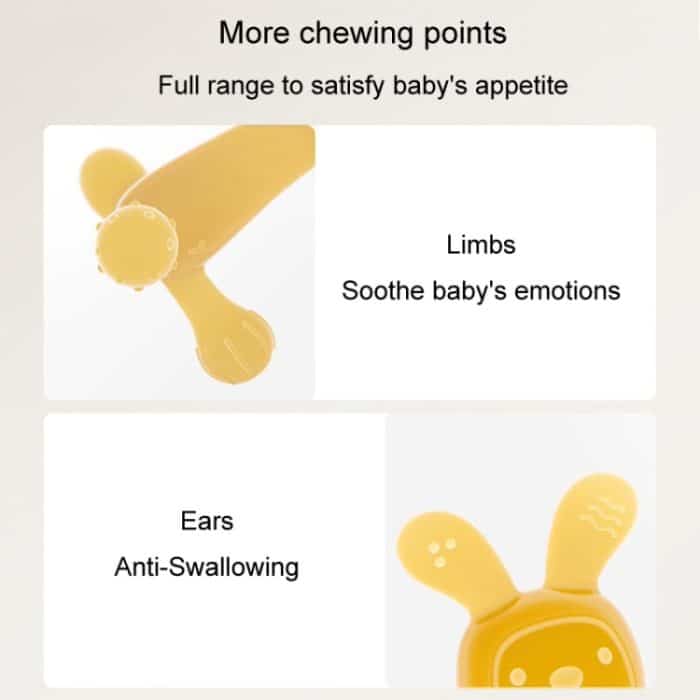 Bunny Baby Beißring BPA FREI Food-Grade Silikon Beißring Infant Zahnen Stick Anti-essen Hand, Nano Color, Pink, Transparent, With Box Nano Color, With Box Pink, With Box Transparent – Bild 7