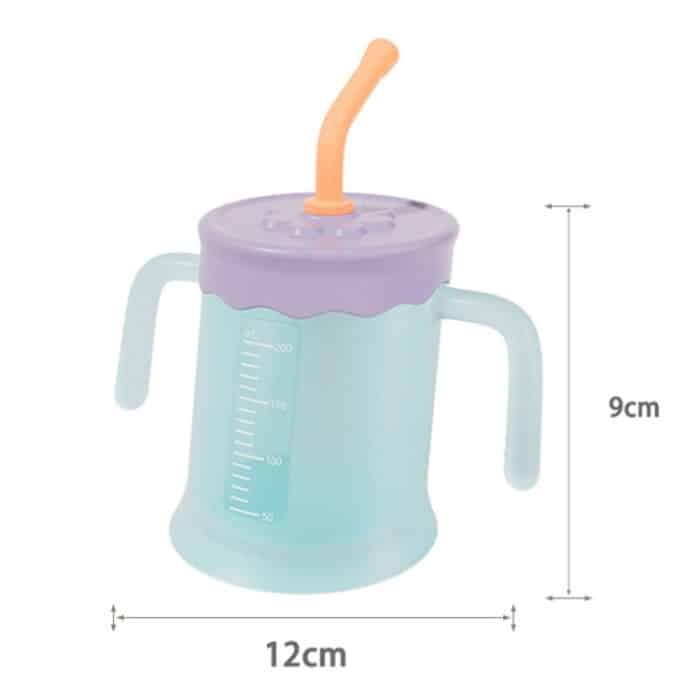 Baby Trinkbecher Schrägmund Becher Kinder Trinkhalm Wasserbecher – Bild 3