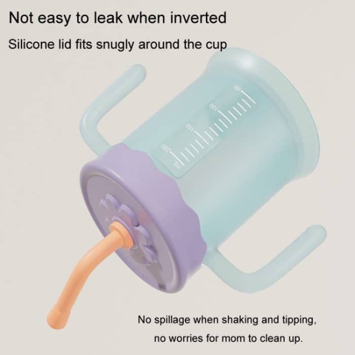 Baby Trinkbecher Schrägmund Becher Kinder Trinkhalm Wasserbecher – Bild 5