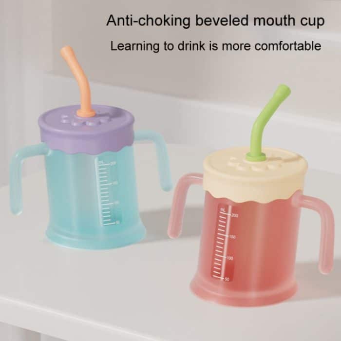 Baby Trinkbecher Schrägmund Becher Kinder Trinkhalm Wasserbecher – Bild 6