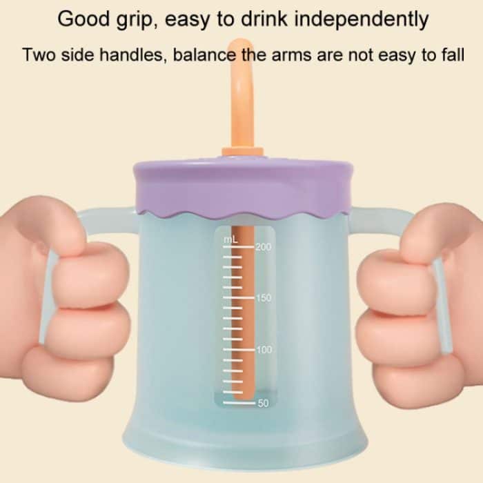 Baby Trinkbecher Schrägmund Becher Kinder Trinkhalm Wasserbecher – Bild 7