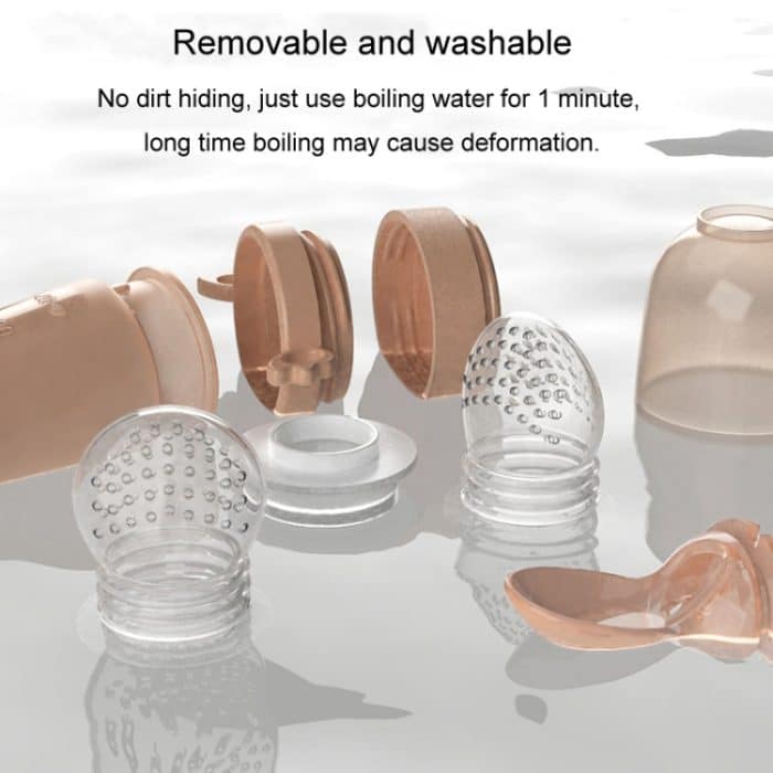 Tragbarer Mehrzweck-Babynahrungsfütterungslöffel Obst-Gemüse-Silikon-Fütterungsschnullerflasche – Bild 8