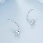 S925 Sterling Silber Verspielte Herz Zirkon Ohrringe – Bild 3