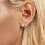 S925 Sterling Silber Verspielte Herz Zirkon Ohrringe – Bild 5