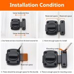 Edelstahl Drehriegelverschluss Anti-Diebstahl-Sicherheit Badezimmertürschloss Federriegel, Small Silver, Small Black, Small Red Bronze, Large Silver, Large Black, Large Red Bronze, Extra Large Silver, Extra Large Black, Extra Large Red Bronze – Bild 11