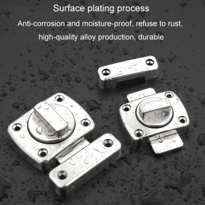 Edelstahl Drehriegelverschluss Anti-Diebstahl-Sicherheit Badezimmertürschloss Federriegel, Small Silver, Small Black, Small Red Bronze, Large Silver, Large Black, Large Red Bronze, Extra Large Silver, Extra Large Black, Extra Large Red Bronze – Bild 10