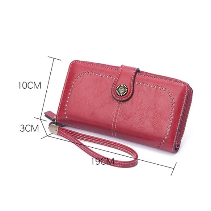 Damen Clutch mit Reißverschluss und langer Geldscheinklammer – Bild 3