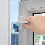 T-Typ Fensterschloss Kunststoff Stahl Haspe Sicherheit Anti-Diebstahl Türschloss, 2pcs – Bild 2