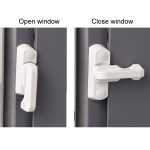 T-Typ Fensterschloss Kunststoff Stahl Haspe Sicherheit Anti-Diebstahl Türschloss, 2pcs – Bild 7