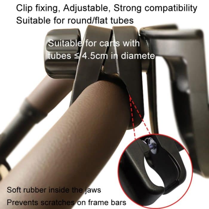 2 in 1 Skelett Kinderwagen Handy Becherhalter Kinderwagen Mehrzweck-Flaschenregal – Bild 5