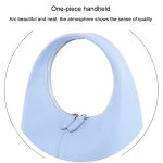 Einfache Nischenleder Damentasche Pure Color Design Textur Handtasche – Bild 5