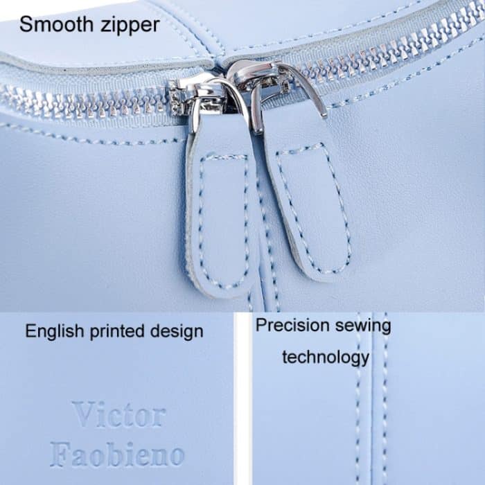 Einfache Nischenleder Damentasche Pure Color Design Textur Handtasche – Bild 7