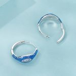 S925 Platinierte Vintage Teufelsaugen-Ohrringe – Bild 2