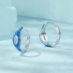 S925 Platinierte Vintage Teufelsaugen-Ohrringe – Bild 4