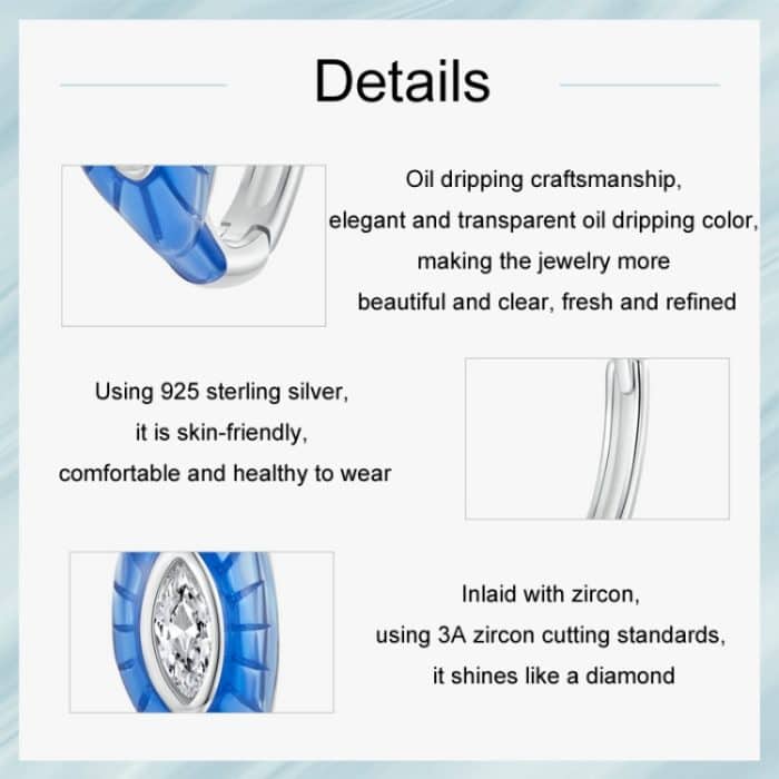 S925 Platinierte Vintage Teufelsaugen-Ohrringe – Bild 5