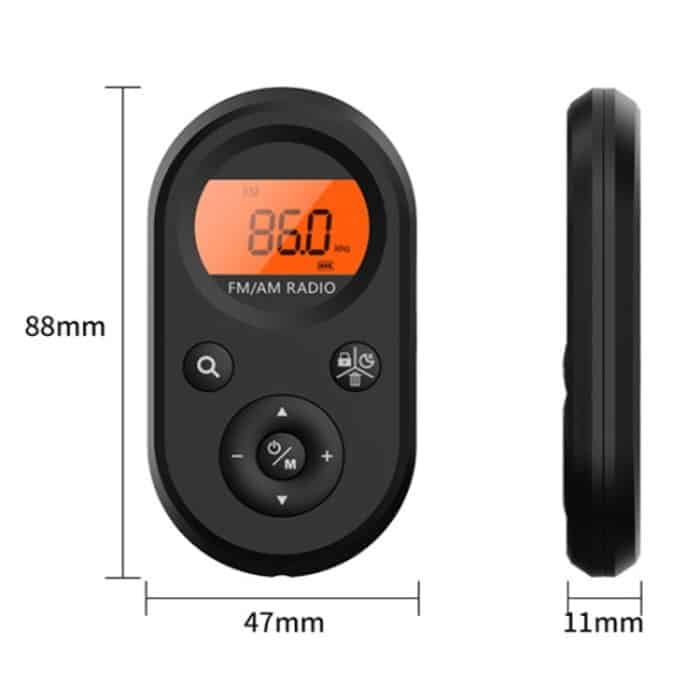 M01 Mini Tragbares wiederaufladbares FM/AM-Radio mit Hintergrundbeleuchtung – Bild 3