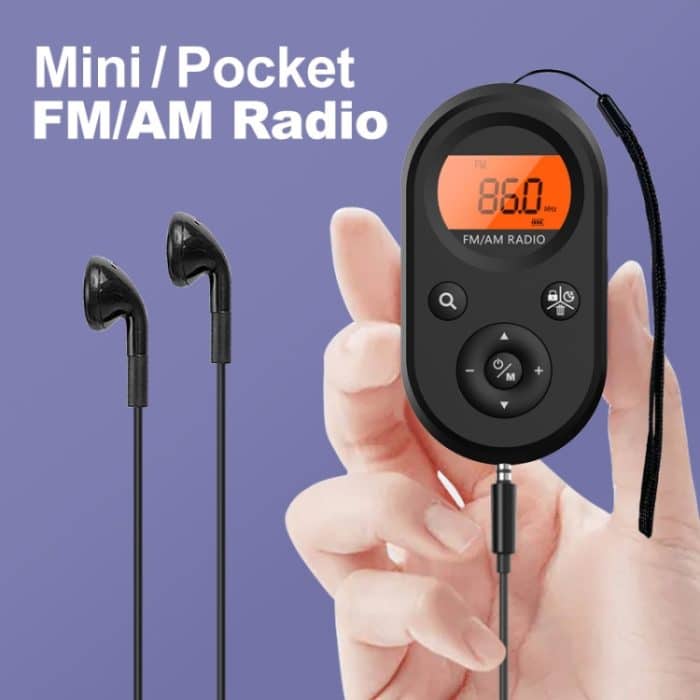 M01 Mini Tragbares wiederaufladbares FM/AM-Radio mit Hintergrundbeleuchtung – Bild 9