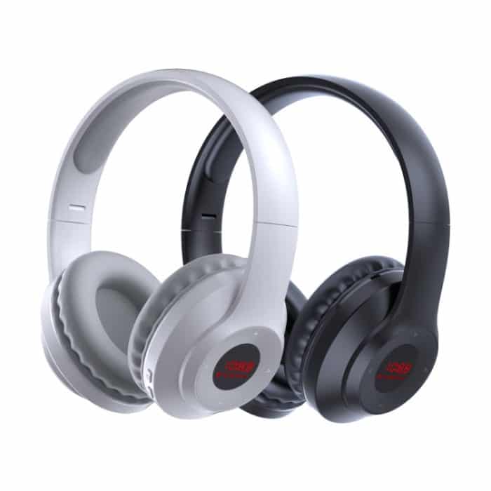 X5 Tragbarer, digitaler Display-Klapp-Headset-FM-Radio-Kopfhörer, Charging White, Charging Black, Bluetooth White – Bild 2