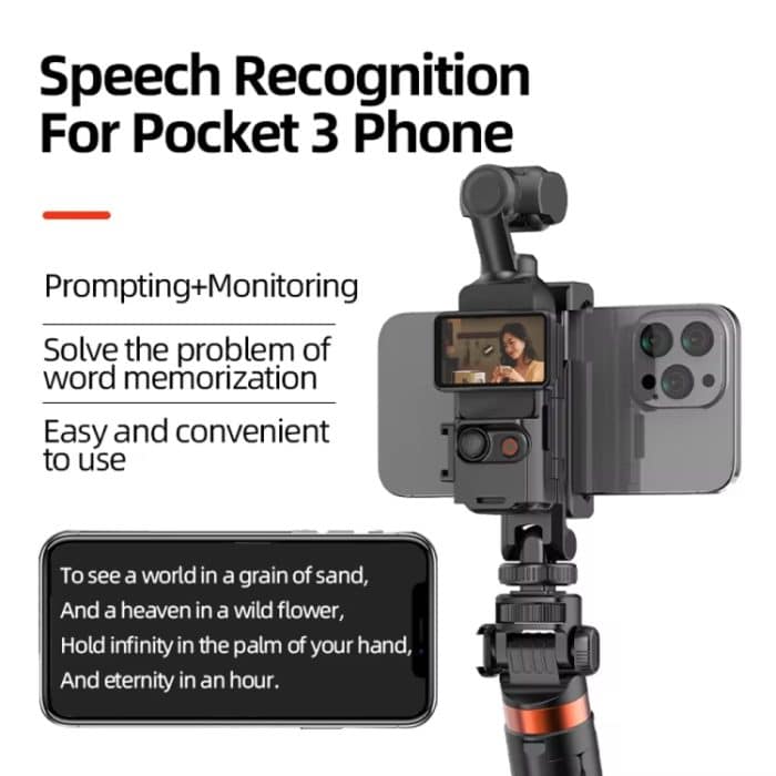 Für DJI Osmo Pocket 3 Telefonhalter-Erweiterungshalterung mit 3 Kaltschuhanschlüssen – Bild 6