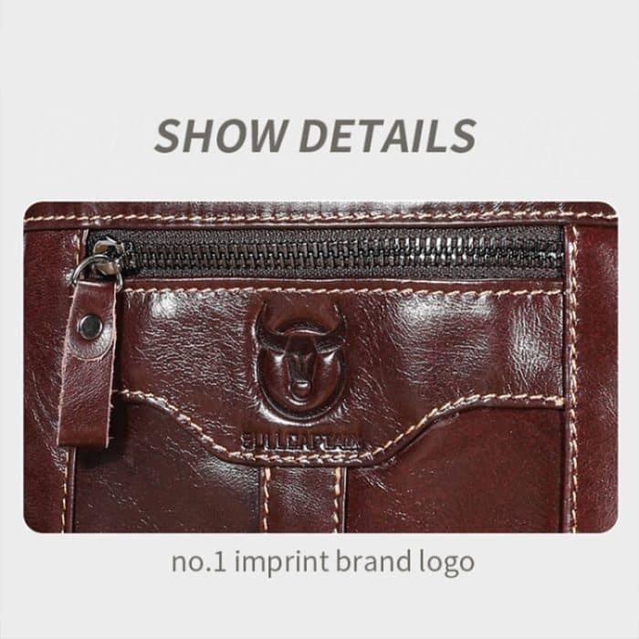 BULL CAPTAIN 0400 Große Umhängetasche aus erster Schicht Rindsleder im Retro-Stil mit einer Schulter – Bild 3