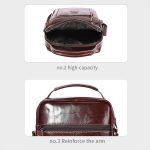 BULL CAPTAIN 0400 Große Umhängetasche aus erster Schicht Rindsleder im Retro-Stil mit einer Schulter – Bild 4