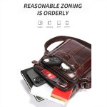 BULL CAPTAIN 0400 Große Umhängetasche aus erster Schicht Rindsleder im Retro-Stil mit einer Schulter – Bild 6