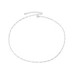 S925 Sterling Silber Platinierte Basic Halskette