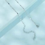 S925 Sterling Silber Platinierte Basic Halskette – Bild 3