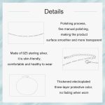 S925 Sterling Silber Platinierte Basic Halskette – Bild 4