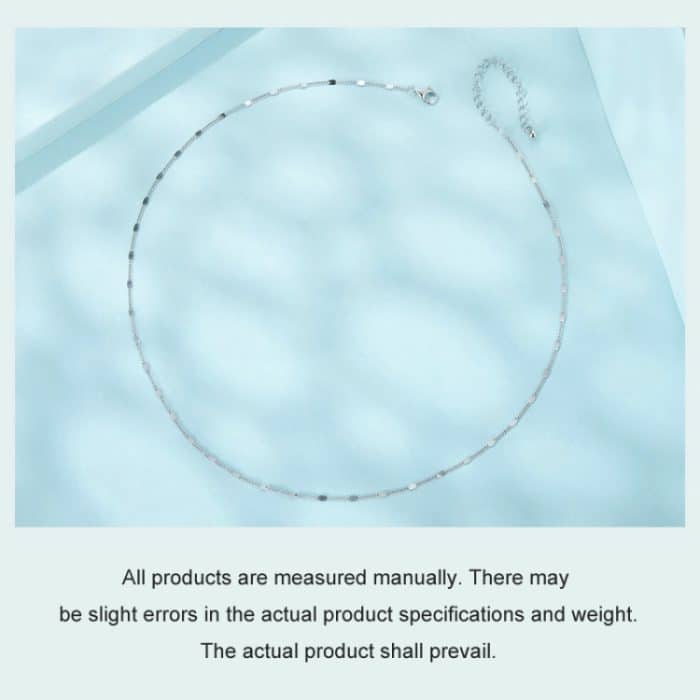 S925 Sterling Silber Platinierte Basic Halskette – Bild 5