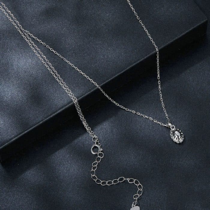 S925 Sterling Silber Platinierte Tropfenförmige Moissanit Halskette – Bild 3