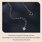 S925 Sterling Silber Platinierte Tropfenförmige Moissanit Halskette – Bild 5