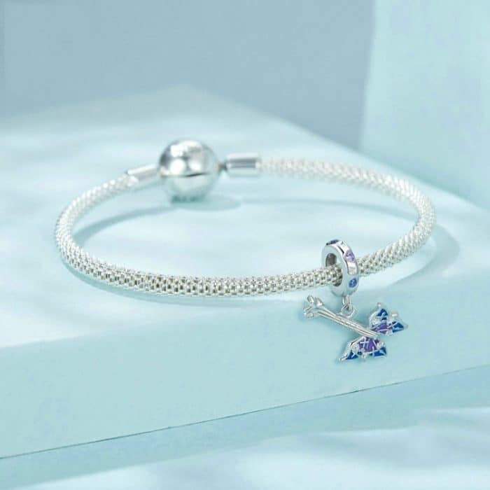 S925 Sterling Silber Platiniert Schmetterling Bass DIY Anhänger – Bild 3