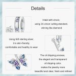 S925 Sterling Silber Platiniert Schmetterling Bass DIY Anhänger – Bild 4