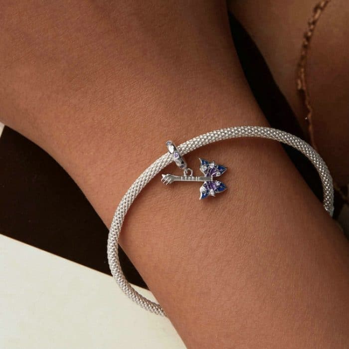 S925 Sterling Silber Platiniert Schmetterling Bass DIY Anhänger – Bild 5